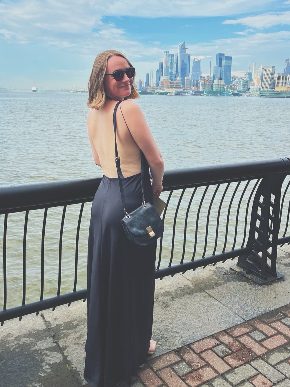 Black Backless Satin Maxi Dress - Zara